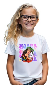 Tricou Copii din bumbac 100%, personalizat cu personajul Moana - Img 2