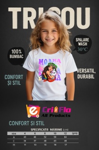 Tricou Copii din bumbac 100%, personalizat cu personajul Moana - Img 4