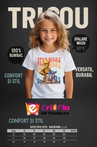 Tricou Copii din bumbac 100%, personalizat cu personajul Star Wars - Img 4