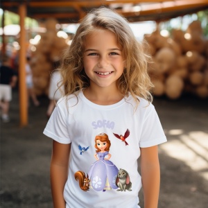 Tricou copii din bumbac 100%, personalizat cu Sofia Intai - Cadou - Img 2