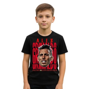 Tricou Copii din bumbac cu fotbalistul Alejandro Grimaldo Garcia-Bayer 04 Leverkusen