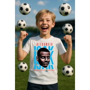Tricou Copii din bumbac cu fotbalistul Alexander Isak-Newcastle United - Img 6