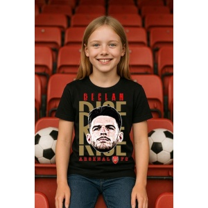 Tricou Copii din bumbac cu fotbalistul Declan Rice-Arsenal FC - Img 3