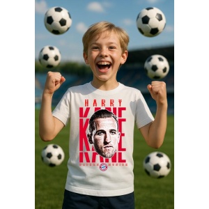 Tricou Copii din bumbac cu fotbalistul Harry Edward Kane-Bayern Munchen