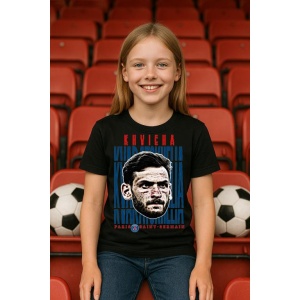 Tricou Copii din bumbac cu fotbalistul Khvicha Kvaratskhelia-SSC Napoli - Img 5