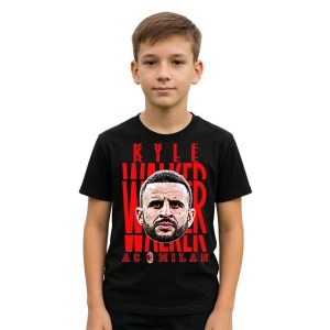 Tricou Copii din bumbac cu fotbalistul Kyle Andrew Walker-AC Milan (imprumut de la Manchester City) - Img 2