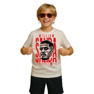 Tricou Copii din bumbac cu fotbalistul William Alain Andre Gabriel Saliba-Arsenal FC