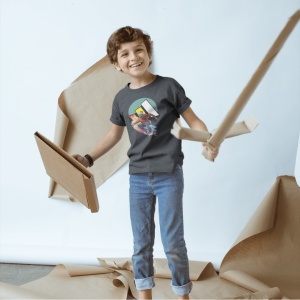 Tricou copii din bumbac personalizat haios Skater - Cadou