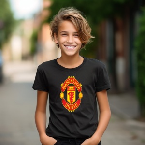 Tricou copii Manchester United FC din bumbac 100% - Img 6