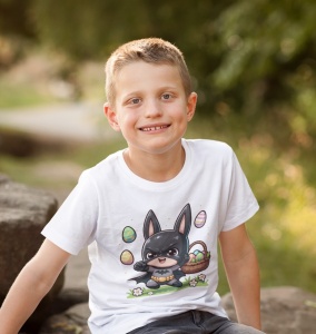 Tricou copii personalizat - Easter Batman - din bumbac, personalizat - Cadou