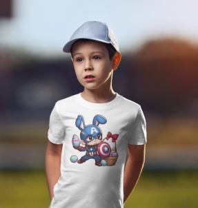 Tricou copii personalizat - Easter Captain America - din bumbac, personalizat - Cadou - Img 4