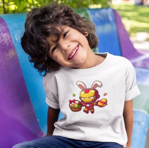 Tricou copii personalizat - IronMan - din bumbac, personalizat - Cadou