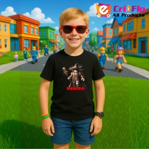 Tricou Copii Roblox Eroul De Lupta din bumbac 100% - Img 4