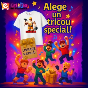 Tricou Copii Roblox Exploratorul Pixelat din bumbac 100% - Img 10