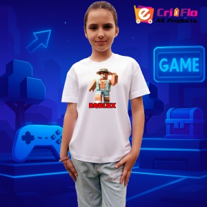 Tricou Copii Roblox Simbolul Exploziei din bumbac 100% - Img 8