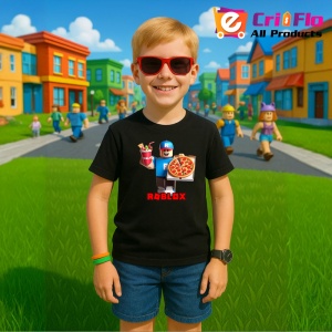 Tricou Copii Roblox Strikerul Retro din bumbac 100% - Img 4