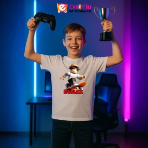 Tricou Copii Roblox Super Bucatar din bumbac 100% - Img 8