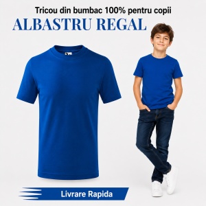 Tricou Copii Simplu din bumbac pentru Băieți 135 - Img 15