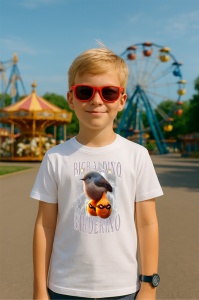 Tricou Copii Tralalelo Tra la la Bigbaldino Birderino Funny Italian Brainrot Meme Gen Z T-Shirt - Img 3