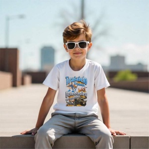 Tricou Copii Tralalelo Tra la la Bombadiro VS Tralalelo Funny Italian Brainrot Meme Graphic T-Shirt - Img 4
