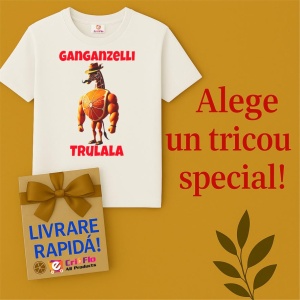 Tricou Copii Tralalelo Tra la la Ganganzelli Trulala Italian Brainrot Meme Humor T-Shirt - Img 7