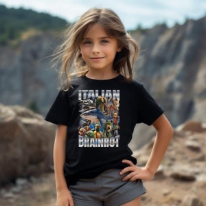 Tricou Copii Tralalelo Tra la la Italian Brainrot T-Shirt - Img 4