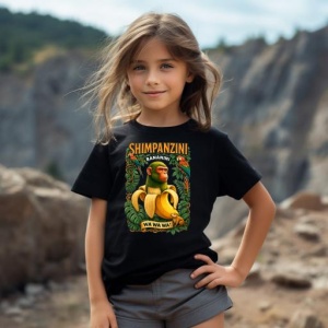 Tricou Copii Tralalelo Tra la la Shimpanzini Bananini Italian Brainrot Chimpanzee and Banana T-Shirt - Img 4