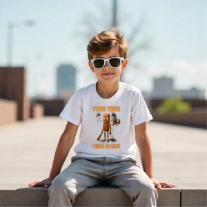 Tricou Copii Tralalelo Tra la la Tung Tung Tung Sahur Funny Animal Italian Brainrot Meme T-Shirt - Img 4