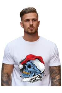 Tricou Craciun Barbat - Skull Christmas