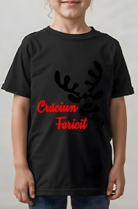 Tricou Craciun copii - Craciun Fericit Ren - Img 2