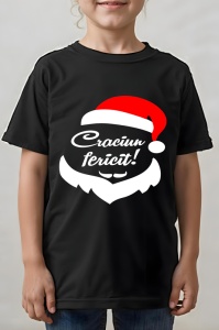 Tricou Craciun copii - MERRY CHRISTMAS SANTA BEARD - Img 2