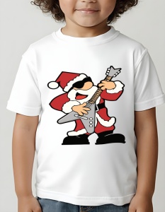 Tricou Craciun copii - Santa Guitarist