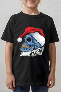 Tricou Craciun copii - Skull Christmas - Img 2