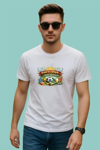 Tricou Cred In Echipa Mea Fotbal Minge V1, din bumbac 100% , tricou alb pentru Copii | Dama | Barbat