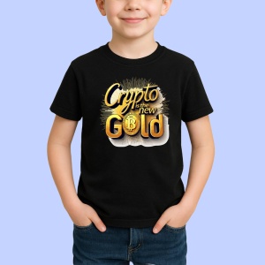Tricou Crypto is the new gold, crypto este noul aur, Copii | Dama | Barbat , tricou negru - Img 2