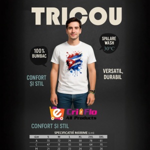 Tricou Cuba Steag Splash Art, Copii | Dama | Barbat - Img 6