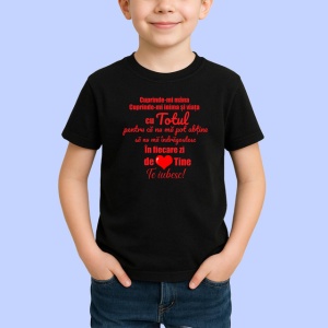 Tricou Cuprinde-Mi Mana Cuprinde-Mi Viata Cu Totul Mesaj Dragoste, din bumbac 100%, tricou negru Copii | Dama | Barbat - Img 2