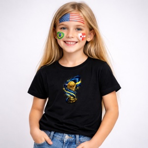 Tricou Curacao World Cup Fifa 2026, din bumbac 100%, tricou negru, Copii | Dama | Barbat