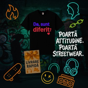 Tricou Da, Sunt diferit Negru, Copii | Dama | Barbat - Img 9