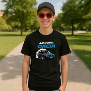 Tricou Dacia Logan Derapaje Controlate Campioana Negru, Copii | Dama | Barbat - Img 6