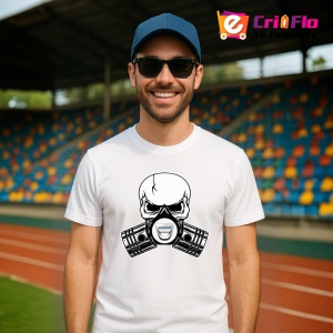 Tricou Dacia Skull Pistons | Unisex Dama si Barbat - Img 3