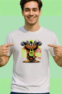 Tricou Daffy beast mode cu gantere graffiti Copii | Dama | Barbat Barbat - Img 2