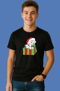 Tricou Dalmations Catel In Cutie Cadou, din bumbac 100% Copii | Dama | Barbat - Img 3