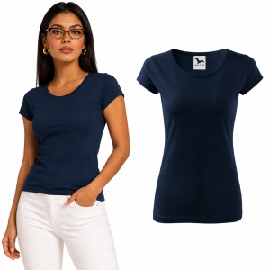 Tricou Damă 100% Bumbac Cambrat – Decolteu Rotund, Mâneci Scurte, 25 Culori | XS-2XL - Img 10