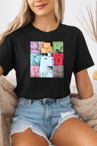 Tricou dama CapyBara - Colaj amuzant 2