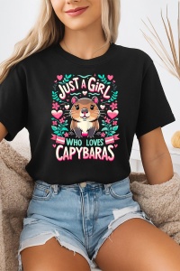 Tricou dama CapyBara - Doar o fetita care iubeste capybara