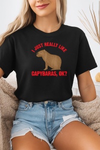 Tricou dama CapyBara - Imi place capybara