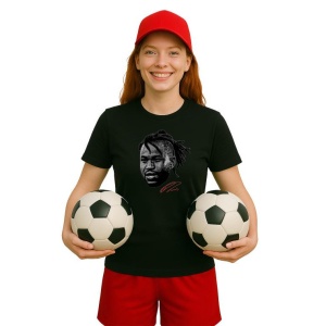 Tricou Dama cu fotbalistul Ademola Lookman-Atalanta BC din bumbac 100% - Img 4