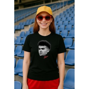 Tricou Dama cu fotbalistul Brahim Diaz Real Madrid din bumbac 100% - Img 2