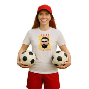 Tricou Dama cu fotbalistul Daniel Dani Carvajal Ramos-Real Madrid din bumbac 100% - Img 9